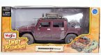 Wine Red 1:18 Scale Maisto Diecast Hummer H2 SUT Concept Model