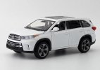 1:32 Scale Kids Black / White Diecast Toyota Highlander SUV Toy