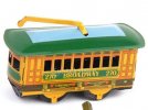 Green Mini Scale Tinplate Vintage Tram Model