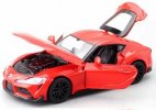 1:32 Scale Black / Yellow / Gray / Red Diecast Toyota Supra Toy
