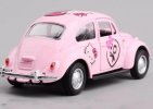 Kids Pink 1:38 Scale Hello Kitty Diecast VW Beetle Toy