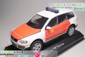 Red-White 1:24 Cararama Fire Fighting Diecast VW Touareg Model