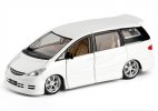 White / Black / Silver 1:32 Kids Diecast Toyota Estima MPV Toy