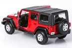 Red /Deep Blue 1:32 Bburago Diecast Jeep Wrangler Rubicon Model