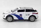 White Kid 1:32 Police Diecast Land Rover Range Rover Evoque Toy