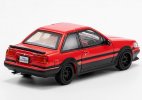 Red 1:64 Scale Diecast Toyota Corolla Levin AE86 Model