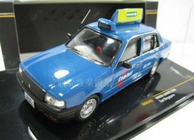 1:43 Blue IXO Diecast Toyota Crown 2004 Singapore Taxi Model