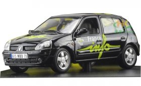 Black 1:43 Scale NOREV Diecast Renault Clio Model