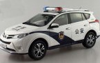 White 1:18 Scale Police Diecast Toyota RAV4 Model