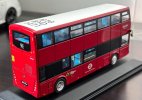 1:64 Scale Red Diecast BYD Double Decker Bus Model