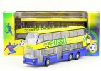 Kids 2018 Russia World Cup Diecast Double Decker Bus Toy