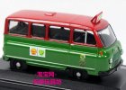 Red-Green Mini Scale Oxford Diecast Austin J2 Minibus Model