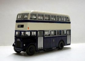 White Hong Kong Police Daimler Diecast Double Decker Bus Toy