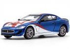 Blue-White 1:64 Scale Diecast Maserati GranTurismo Model