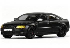 Matte Black 1:64 Scale Diecast 2006-2010 Audi S8 D3 Car Model