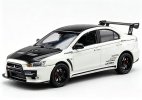 White 1:43 Scale Diecast Mitsubishi Lancer Evolution X Model
