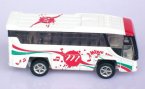 Pull-back Function Mini Scale White-red Kids Tour Bus Toy