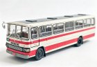 White-Red 1:64 Huanghe BK652 Diecast Beijing City Bus Model