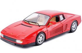 Red 1:24 Scale Bburago Diecast Ferrari Testarossa Model