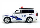 Kids 1:32 Scale White Police Diecast Mitsubishi Pajero SUV Toy