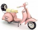 Blue / Pink 1:8 Scale Tinplate Vintage Vespa Scooter Model