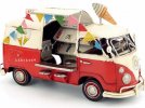 Blue / Red / Yellow Ice Cream Retro Tinplate VW Bus Model