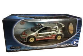 Silver 1:18 Scale Solido WRC Diecast Peugeot 206 Model