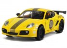 Yellow / Blue Kids 1:32 Scale Diecast Porsche Cayman Toy