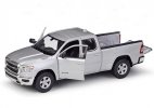 1:27 Silver /Wine Red Diecast Dodge Ram 1500 Pickup Truck Model