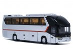 Silver 1:38 Scale Diecast King Long Coach Bus Model