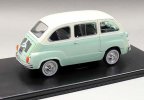 White-Blue 1:24 Whitebox Diecast 1960 Fiat 600 Multipla Model