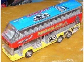 Kids Blue-Red-Yellow Graffiti Elements Double-deck Bus Toy