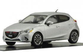 Silver / Gray 1:43 Scale Diecast Mazda Demio Model