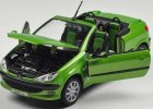 Red / Green 1:24 Scale Welly Diecast Peugeot 206 CC Model