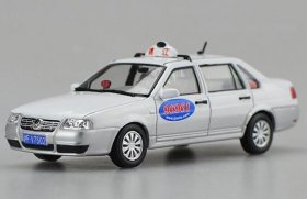 Silver 1:43 Diecast VW Santana Vista ShangHai Taxi Car Model