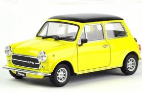 Welly 1:24 Yellow / Red Diecast Mini Cooper 1300 Model