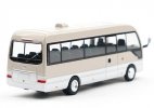 1:64 Scale Creamy White Diecast Toyota Coaster Coach Bus Model