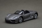 Gray 1:43 Scale Diecast Porsche 918 Spyder Car Toy