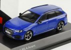 Blue 1:43 Scale Diecast 2017 Audi RS 4 Avant Model