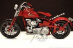 Red Large Scale Handmade Vintage 1936 Harley Davidson Model