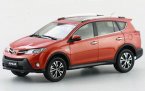 White / Red / Orange 1:18 Scale Diecast 2014 Toyota RAV4 Model