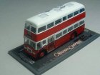 1:76 Scale White-red Corgi NO. 101 Double-decker Bus Model