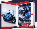 Blue 1:12 Scale MaiSto Assembly Diecast KAWASAKI Ninja ZX-6R