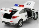 Kids White / Black Police Theme Diecast BMW X6 SUV Toy