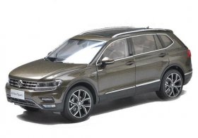 Orange / Silver 1:18 Scale 2017 Diecast VW Tiguan L Model