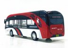 1:43 Scale Red-White Diecast Yinlong Beijing City Bus Toy
