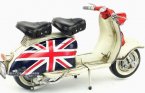 1:6 Union Jack Painting Retro Tinplate Vespa Scooter Model