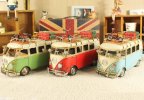 Blue / Green / Red Medium Scale Tinplate Vintage VW Bus Model