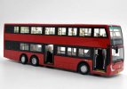 1:43 Scale Red Diecast Yinlong Double Decker Bus Model