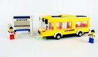 DIY ABS Made Kids Yellow Educational School Bus Toy